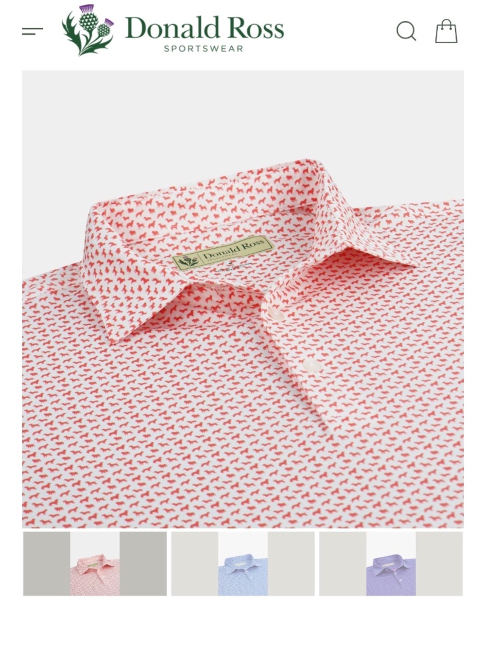 NWT: DONALD ROSS GOLF SHIRT POLO SIZE M MENS